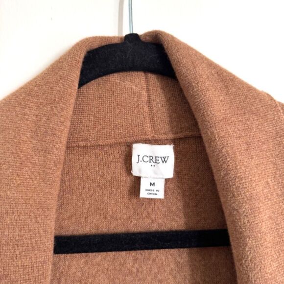 J. Crew Chelsea Sweater Blazer Open Front Cardigan - Camel Brown | Size M - Picture 3 of 6